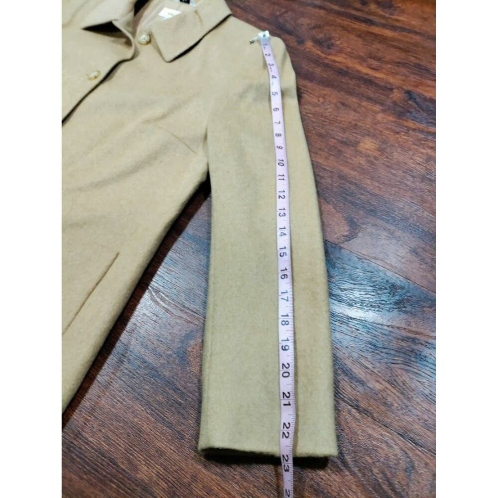 Vintage Talbots Camel Hair Long Sleeve Button Up Blazer Jacket Tan Women's 12 - Picture 16 of 16